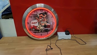 Lot 635 - SNAP ON NEON CLOCK