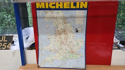 Lot 551 - MICHELIN TIN MAP OF ENGLAND & BOTTOM OF SCOTLAND