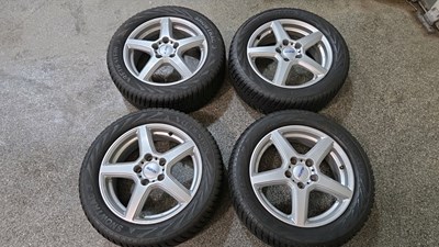 Lot 645 - MERCEDES W204 C CLASS ALLOY WHEELS & WINTER TYRES