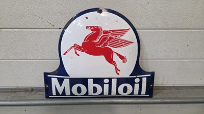 Lot 253 - MOBIL OIL ENAMEL SIGN 17" X 13"