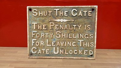 Lot 691 - CAST IRON RAILWAY SIGN