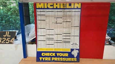 Lot 703 - MICHELIN TYRE PRESSURE TIN SIGN