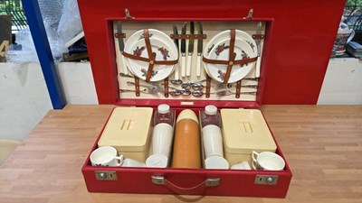 Lot 97 - CORACLE RED PICNIC SET