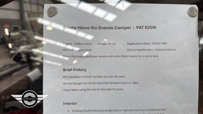 Lot 40 - 1980 TOYOTA HI-ACE