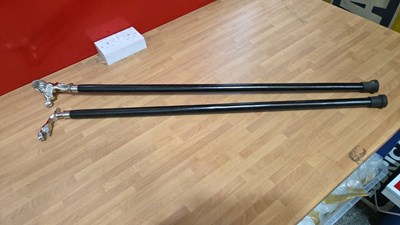 Lot 701 - JAGUAR & SPIRIT OF ECSTACY WALKING STICKS