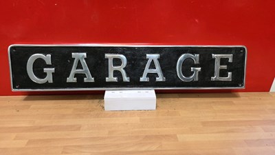 Lot 493 - ALUMINIUM GARAGE SIGN 27" X 5"