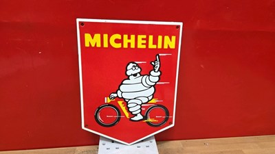 Lot 209 - MICHELIN MAN ENAMEL SIGN 12" X 9"