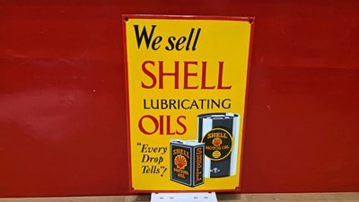 Lot 435 - SHELL OILS ENAMEL SIGN 15" X 10"