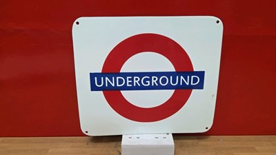 Lot 461 - UNDER GROUND ENAMEL SIGN 13" X 15"