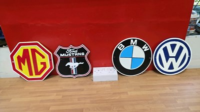 Lot 475 - SET OF 4 CAST IRON SIGNS