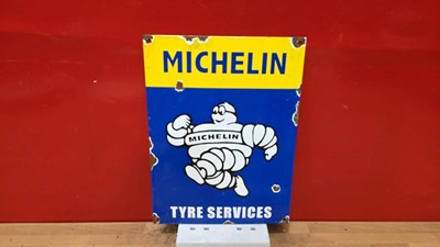 Lot 537 - MICHELIN MAN ENAMEL SIGN 12" X 9"
