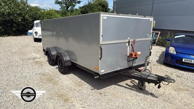 Lot 638 - 4 WHEELED MOTORSPORT BOX TRAILER