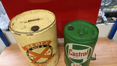 Lot 569 - LARGE REDEX OIL DRUM & LARGE CASTROL OIL DRUM