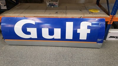 Lot 859 - GULF LONG FORECOURT SIGN 8FT LONG