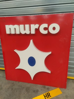 Lot 291 - GENUINE MURCO FORECOURT SIGN WITH RAISED LETERS 4 FT SQUARE