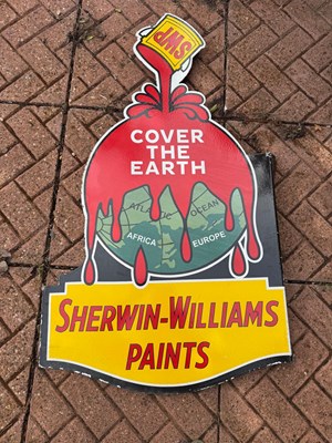 Lot 821 - SHERWIN-WILLIAMS PAINTS , DOUBLE SIDED SIGN 41" X 24"