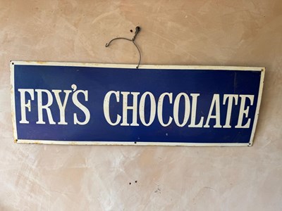 Lot 531 - FRY'S CHOCOLATE ENAMEL SIGN 36" X 12"