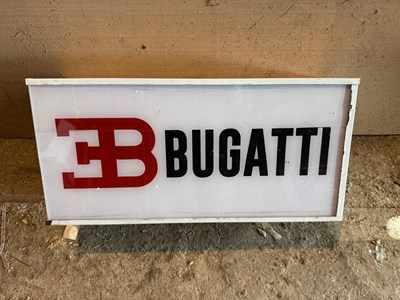 Lot 579 - BUGATTI LIGHT UP SIGN 24" X 12"