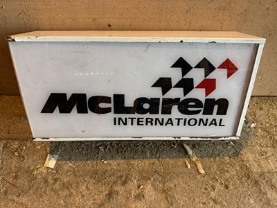 Lot 175 - McLAREN INTERNATIONAL LIGHT UP SIGN 24" X 12"