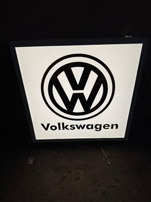 Lot 263 - VOLKSWAGEN LIGHT UP SIGN 24" X 24"