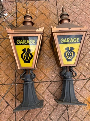 Lot 265 - PAIR OF AA GARAGE STYLE LAMPS