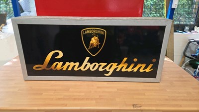 Lot 855 - LAMBORGHINI LIGHT UP SIGN