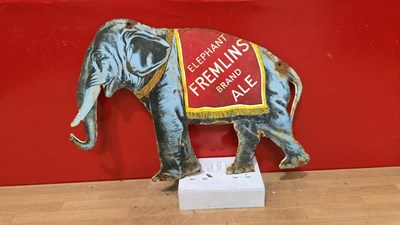 Lot 543 - ELEPHANT FREMLINS BRAND ALE ENAMEL SIGN 14" X 11"
