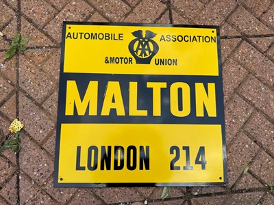 Lot 879 - AA MALTON PAINTED SIGN 18" X 18"