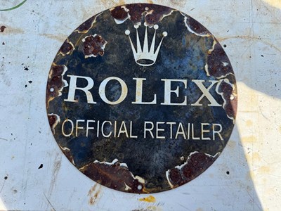Lot 553 - ROLEX ENAMEL SIGN 12" DIA