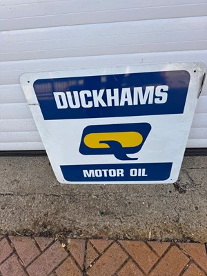 Lot 131 - DUCKHAMS MOTOR OIL SIGN 20" X 20"