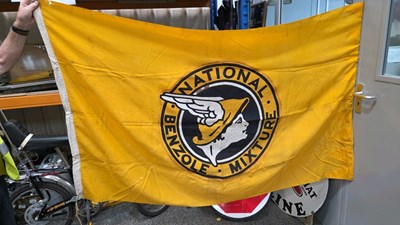 Lot 392 - ORANGE NATIONAL BENZOLE FLAG 72" X 40"