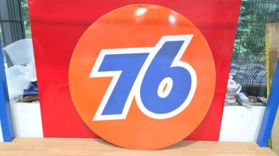 Lot 237 - LARGE 76 ENAMEL SIGN 30"