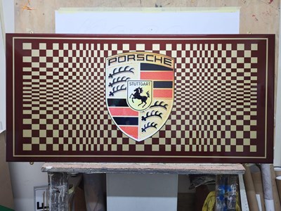 Lot 768 - HANDMADE PORSCHE PASHA SIGN 48" X 23"