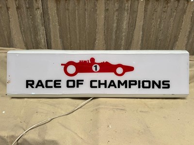 Lot 241 - RACE OF CHAMPIONS LIGHT UP SIGN 50" X 14"