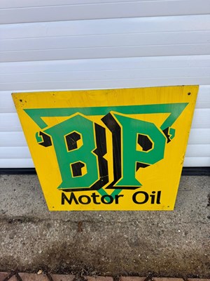Lot 203 - BP MOTOR OIL SIGN 18" X 18"