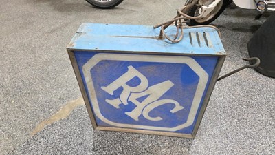 Lot 217 - RAC , DOUBLE SIDED LIGHT UP SIGN