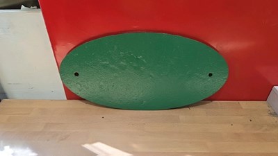Lot 823 - CAST LAND ROVER SIGN 14" X 7"