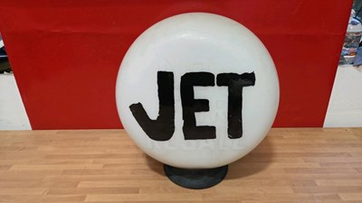 Lot 641 - JET PAINTED GLASS GLOBE