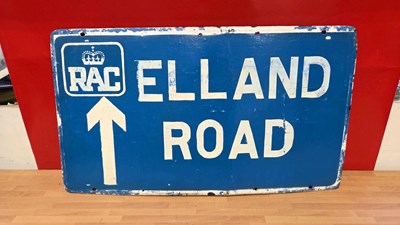 Lot 721 - RAC PAINTED ELLAND ROAD SIGN 30" X 17"