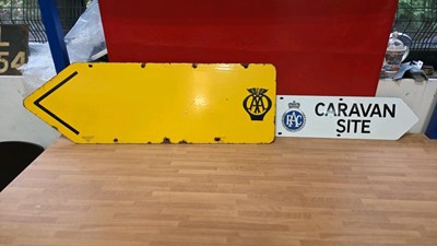 Lot 739 - AA & RAC ENAMEL ARROW SIGNS