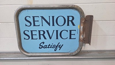 Lot 59 - SENIOR SERVICE , DOUBLE SIDED WALL MOUNTED SIGN 19" X 15"