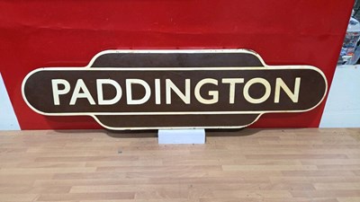 Lot 473 - PADDINGTON RAILWAY STATION TOTEM SIGN 36" X 10"