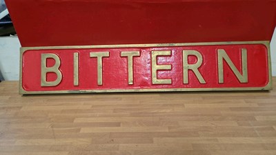 Lot 891 - LOCOMOTIVE NAME PLATE " BITTERN " 39" X 8"