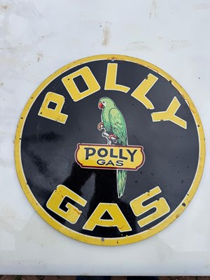 Lot 881 - POLY GAS SIGN 14" DIA