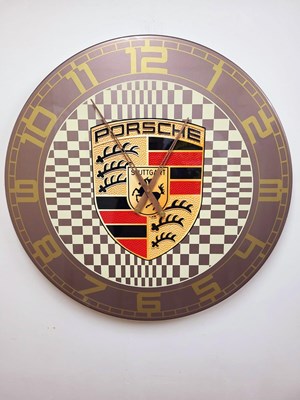 Lot 565 - HANDMADE 32" PORSCHE PASHA CLOCK