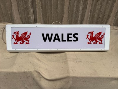 Lot 422 - WALES FLAG LIGHT UP SIGN 13.5" X 50"