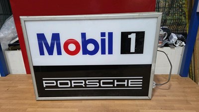 Lot 31 - MOBIL 1 , LIGHT UP SIGN 28" X 19"