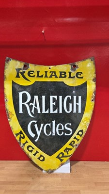 Lot 27 - RALEIGH ENAMEL SIGN 25" X 18"