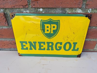 Lot 491 - BP ENERGOL ENAMEL REPRODUCTION SIGN 14"