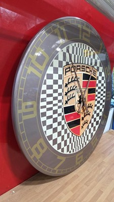 Lot 87 - HANDMADE 32" PORSCHE PASHA CLOCK-ALLPROCEEDS TO CHARITY